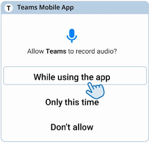 Allow audio use window