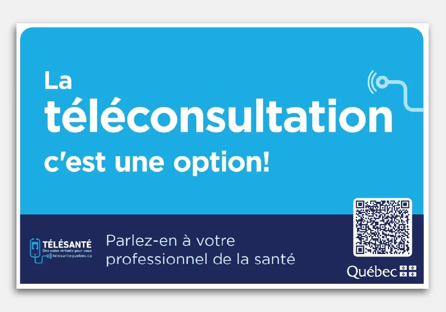 Affiche promotionnelle de la téléconsultation